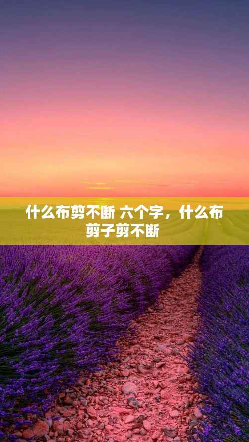 什么布剪不断 六个字，什么布剪子剪不断 