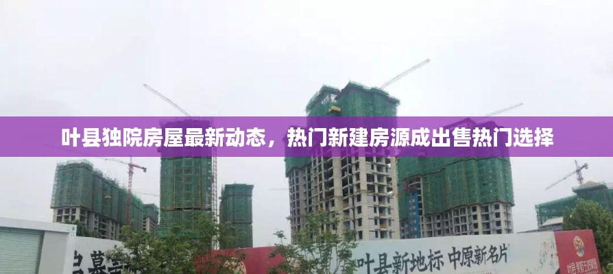 叶县独院房屋最新动态，热门新建房源成出售热门选择