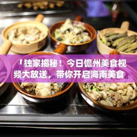 「独家揭秘!今日儋州美食视频大放送,带你开启海南美食之旅」